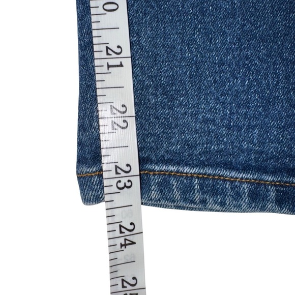 John Baner Women’s Sz 14 Dark Blue Stretch Denim Jeans Tapered Ankle High Rise - Picture 10 of 11